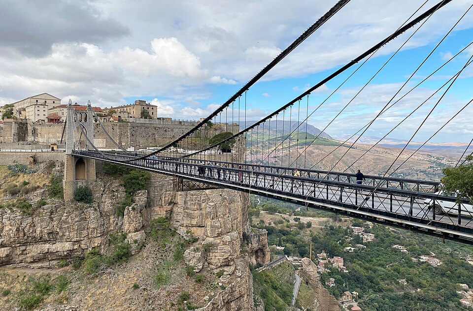 Puente colgante de Sidi M'Cid sobre la garganta del Rhumel en Constantine