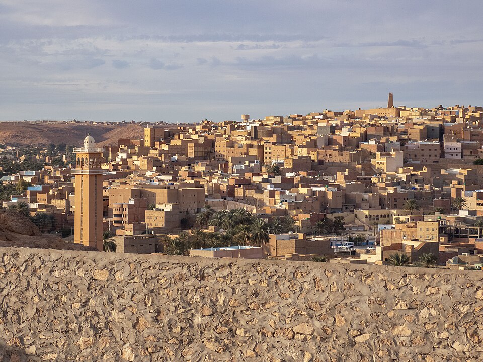 Casas ocres del ksar de Melika en el valle del M'Zab
