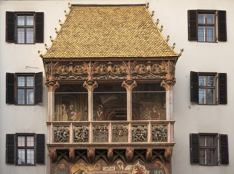 El Tejadito de Oro de Innsbruck con su balcón decorado