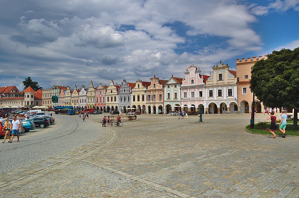 Las casas de colores de la plaza de Telč