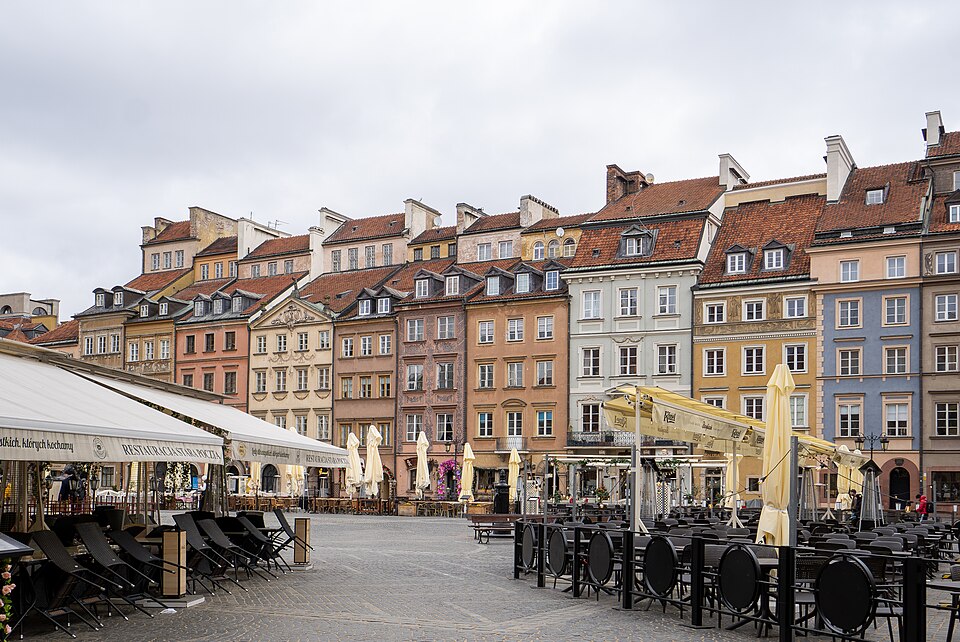 Las casas de colores de la Plaza del Mercado de la Ciudad Vieja de Varsovia